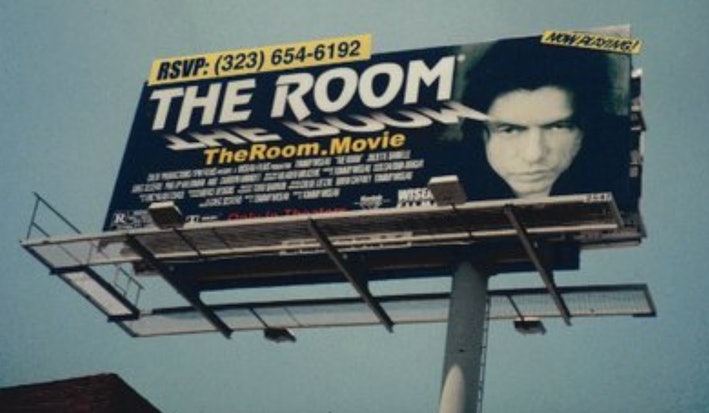 The original billboard for The Room in Hollywood.